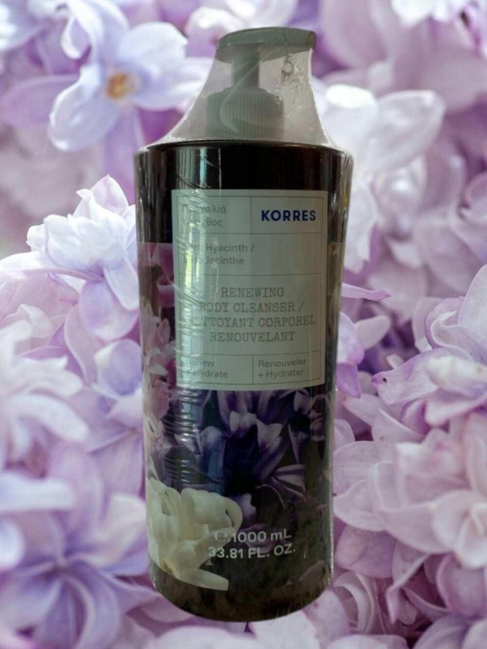 Korres Lilac Hyacinth Renewing Body Cleanser 33oz. NWT